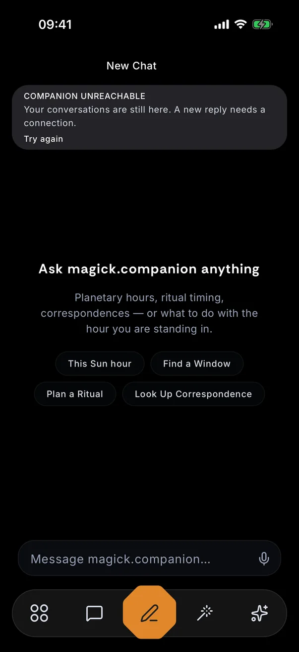 The companion chat.