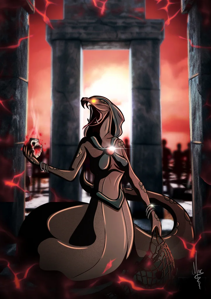 Hekate’s Guardians: Ermiti, painting by Martin Neumann